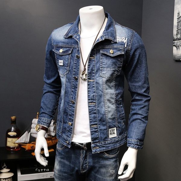 men's jackets korean slim fit jeans jacket for men washed denim fashion motor biker long sleeve outwear coat plus size s-4xl jaqueta ho, Black;brown
men's jackets korean slim fit jeans jacket for men washed denim fashion motor biker long sleeve outwear coat plus size s-4xl jaqueta ho, Black;brown