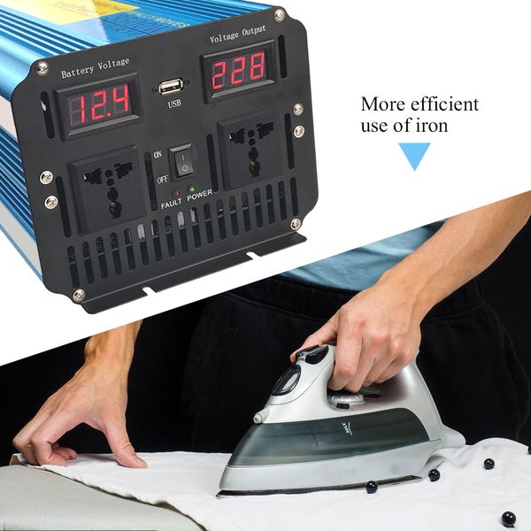 3500w/7000w outing/home dual led display pure sine wave power inverter dc 12v/24v to ac 220v/230v/240v with 3.1a usb inverter
3500w/7000w outing/home dual led display pure sine wave power inverter dc 12v/24v to ac 220v/230v/240v with 3.1a usb inverter
