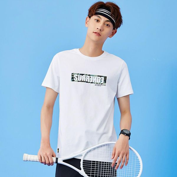 men's t-shirt for male solid color summer trend t-shirt casual letter print short sleeve, White;black
men's t-shirt for male solid color summer trend t-shirt casual letter print short sleeve, White;black