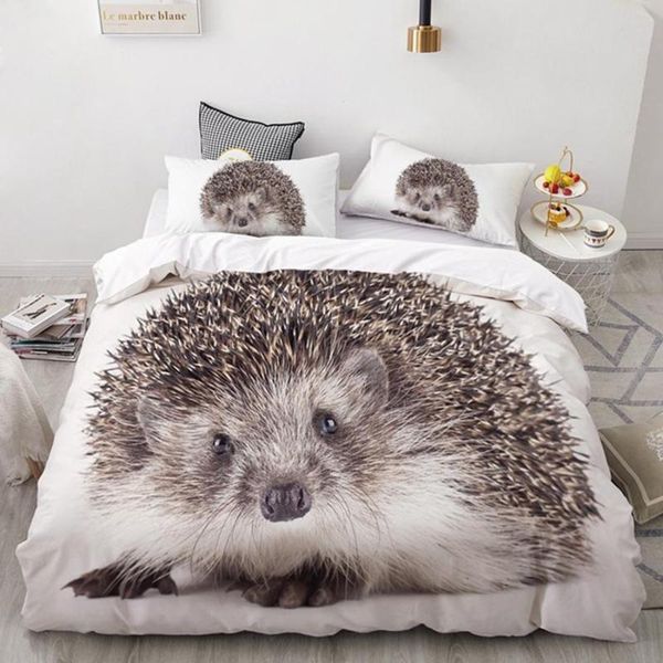 wostar 3d bedding sets lovely hedgehog duvet cover king size bedding luxury home textiles comforter set