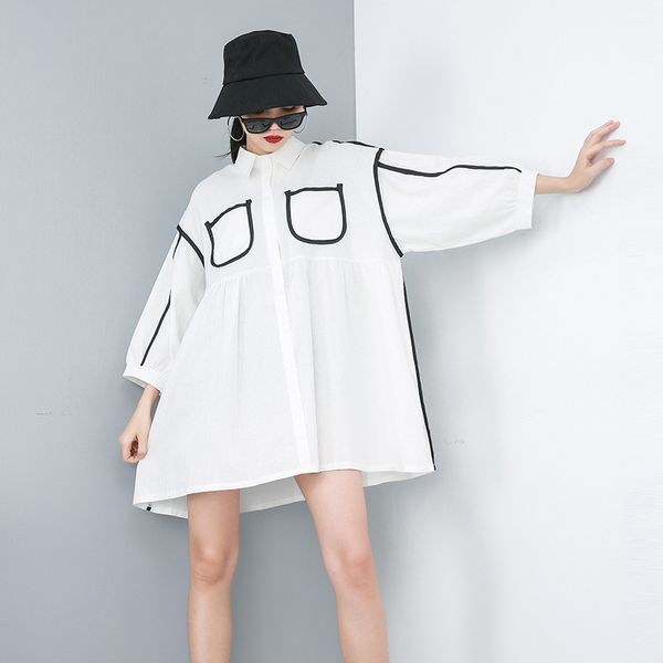 lanmrem 2020 summer clothes for women new pattern double pockets white shirt personality loose large size casual blouse yg98100
lanmrem 2020 summer clothes for women new pattern double pockets white shirt personality loose large size casual blouse yg98100