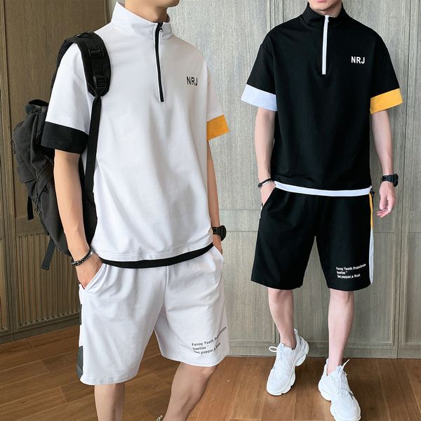 summer sport suit men's sets t shirt+shorts two pieces sets casual tracksuit o-neck patchwork sportswear sweatsuit tracksuit men, Gray
summer sport suit men's sets t shirt+shorts two pieces sets casual tracksuit o-neck patchwork sportswear sweatsuit tracksuit men, Gray