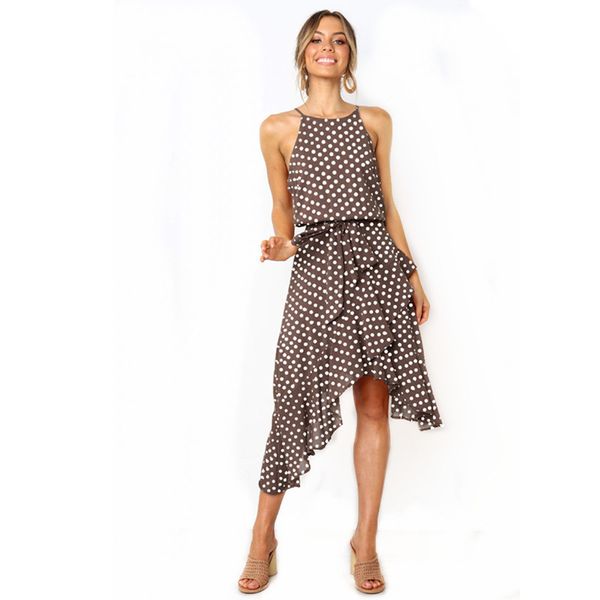 o-neck spaghetti strap women's dress casual sleeveless dot sprint beach maxi boho dresses tunic bow belt party dress, Black;gray
o-neck spaghetti strap women's dress casual sleeveless dot sprint beach maxi boho dresses tunic bow belt party dress, Black;gray