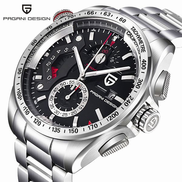 pagani design chronograph sport watches men reloj hombre full stainless steel quartz watch clocks relogio masculino, Slivery;brown
pagani design chronograph sport watches men reloj hombre full stainless steel quartz watch clocks relogio masculino, Slivery;brown