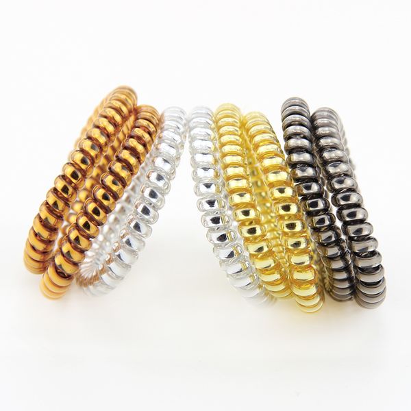 women metal hair ring telephone wire hair band tie elastic rubber band girls pony tail holder stretchy scrunchies hair accessories, Slivery;white
women metal hair ring telephone wire hair band tie elastic rubber band girls pony tail holder stretchy scrunchies hair accessories, Slivery;white
