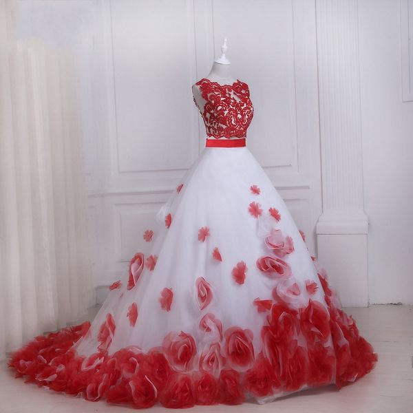 red and white flowers romantic wedding dresses bridal gowns two piece sheer neck a line lace applique new arrival hollow back sweep
red and white flowers romantic wedding dresses bridal gowns two piece sheer neck a line lace applique new arrival hollow back sweep