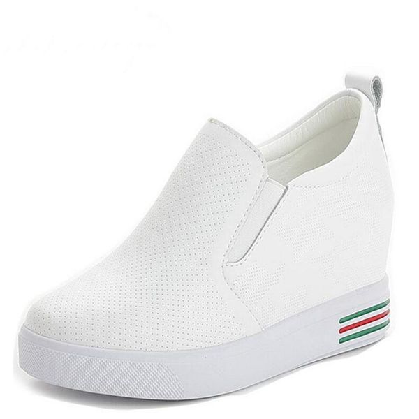 women nice sneakers summer breathable leather hidden heels female platform wedges fashion height increasing shoes woman, Black;white
women nice sneakers summer breathable leather hidden heels female platform wedges fashion height increasing shoes woman, Black;white