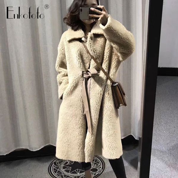 real shearling lamb fur coat women winter wide version suede leather liner thick long loose granule wool fur coat jacket, Black
real shearling lamb fur coat women winter wide version suede leather liner thick long loose granule wool fur coat jacket, Black