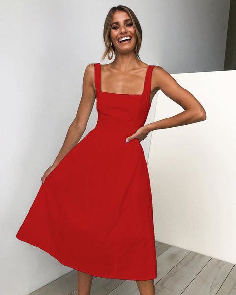 Women Casual Strapless Spaghetti Strap Mid-Calf Dresses Women Fashion Summer Dress Vestidos Ladies Elegant Dresses
Women Casual Strapless Spaghetti Strap Mid-Calf Dresses Women Fashion Summer Dress Vestidos Ladies Elegant Dresses
