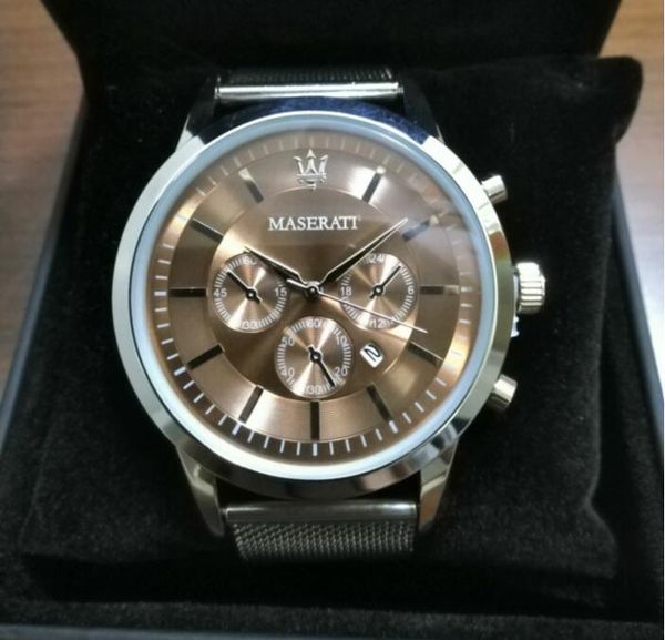 super maserati box gift mens sport wrist watch maserati steel mesh strap quartz gift time clock wacth relojes hombre horloge orologio uomo, Slivery;brown
super maserati box gift mens sport wrist watch maserati steel mesh strap quartz gift time clock wacth relojes hombre horloge orologio uomo, Slivery;brown
