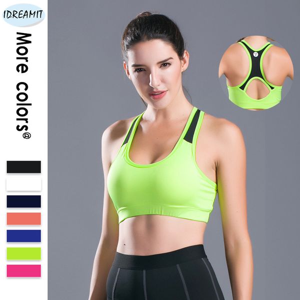 women fitness bra padded compression sport bra sportswear quick dry elastic crop running yoga, White;black
women fitness bra padded compression sport bra sportswear quick dry elastic crop running yoga, White;black