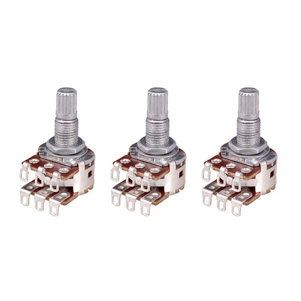 pack of 3 guitar potentiometer 18mm shaft audio pots for electric guitar bass parts
pack of 3 guitar potentiometer 18mm shaft audio pots for electric guitar bass parts