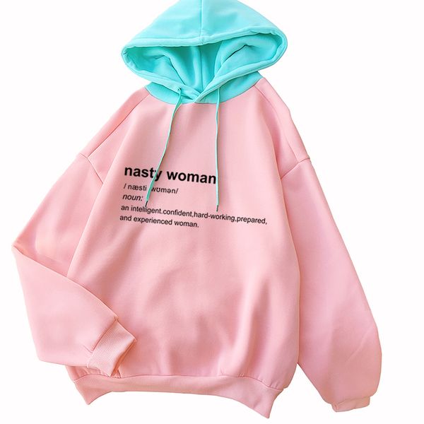 kawaii cute pullover women 2018 autumn loose fleece thick hoodies casual harajuku funny letter print raglan splicing sweatshirts, Black
kawaii cute pullover women 2018 autumn loose fleece thick hoodies casual harajuku funny letter print raglan splicing sweatshirts, Black