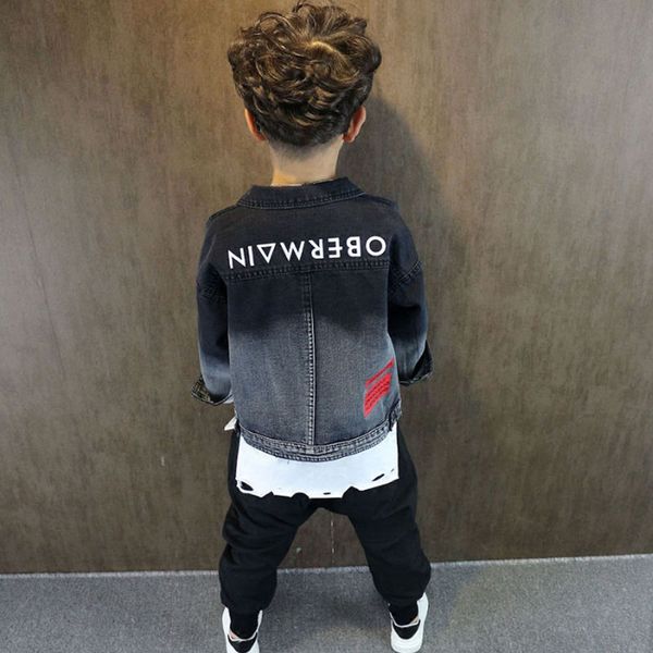 2019 spring autumn new boy black denim jacket coat, Blue;gray
2019 spring autumn new boy black denim jacket coat, Blue;gray