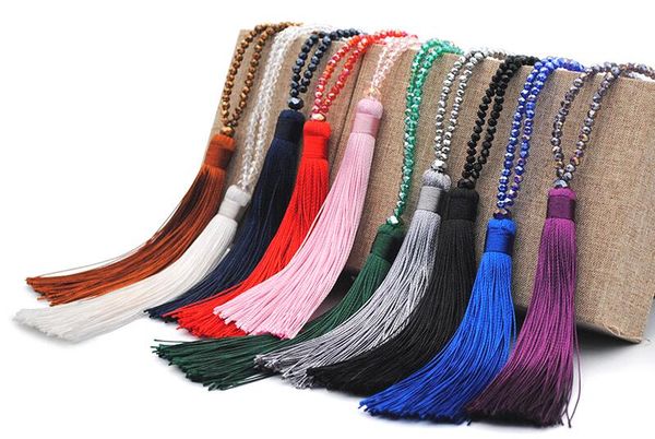 new tassel necklace 10 colors choice silk tassel glass beads crystal necklaces 90cm long necklace women gifts jewelry, Silver
new tassel necklace 10 colors choice silk tassel glass beads crystal necklaces 90cm long necklace women gifts jewelry, Silver