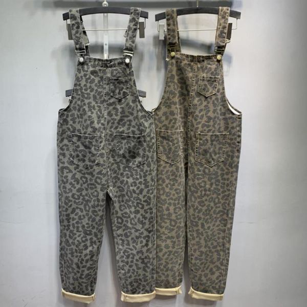 2020 women leopard print dungaree overalls casual loose vintage bib romper suspender ankle length pants pockets jumpsuit, Blue
2020 women leopard print dungaree overalls casual loose vintage bib romper suspender ankle length pants pockets jumpsuit, Blue