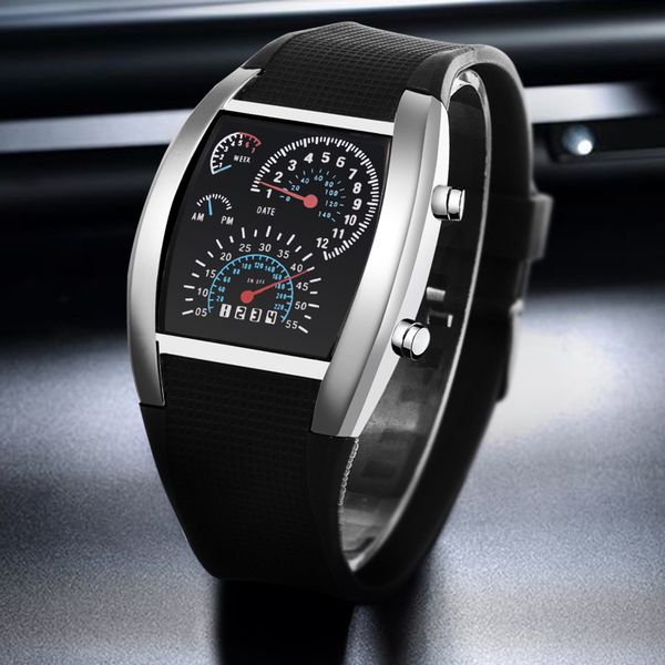 led watches men silicone car meter dial sports digital popular casual wristwatch men erkek kol saati relogio masculino tvg clock, Slivery;brown
led watches men silicone car meter dial sports digital popular casual wristwatch men erkek kol saati relogio masculino tvg clock, Slivery;brown