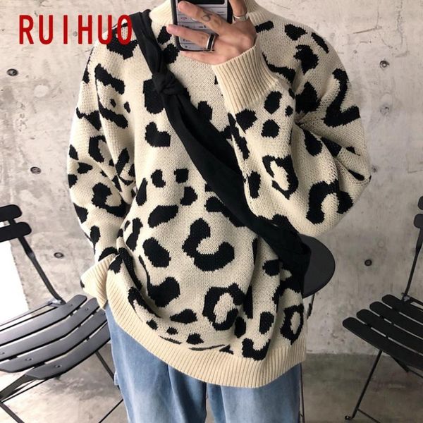 ruihuo 2020 new spring leopard warm turtleneck sweater men casual slim fit sweater men's turtleneck knitted pullover men -2xl, White;black
ruihuo 2020 new spring leopard warm turtleneck sweater men casual slim fit sweater men's turtleneck knitted pullover men -2xl, White;black
