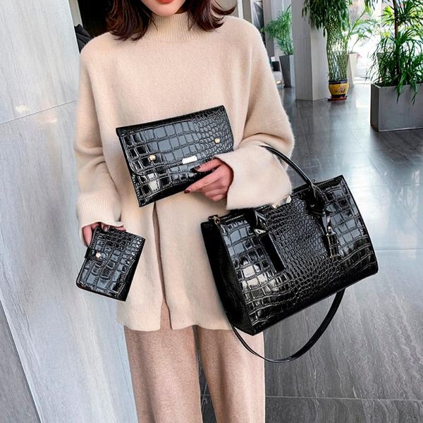 # h15 drop shipping женщины сумка крокодил pattern плеча tote сумки аллигатора сумки большой емкости кошелек сцепления из трех частей
# h15 drop shipping женщины сумка крокодил pattern плеча tote сумки аллигатора сумки большой емкости кошелек сцепления из трех частей