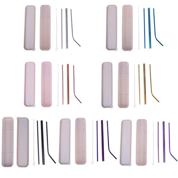 5pcs/set stainless steel drinking straws set eco friendly reusable straw metal with brush & box 7 colors
5pcs/set stainless steel drinking straws set eco friendly reusable straw metal with brush & box 7 colors
