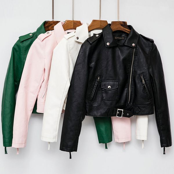 2019 new fashion women autumn winter faux soft leather jackets & coats lady long sleeve beige red black pu zipper office wear
2019 new fashion women autumn winter faux soft leather jackets & coats lady long sleeve beige red black pu zipper office wear