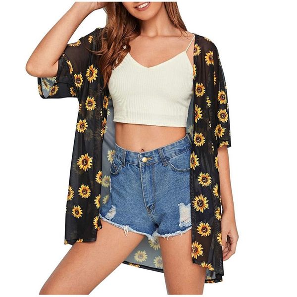 summer shirts women flower print chiffon beach kimono cardigan blouse shawl outwear blouse, White
summer shirts women flower print chiffon beach kimono cardigan blouse shawl outwear blouse, White
