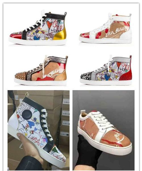 2019 with box and dustbag genuine leather high top casual shoes Christiens designer brand red bottom Sneakers mens shoes 35-45
2019 with box and dustbag genuine leather high top casual shoes Christiens designer brand red bottom Sneakers mens shoes 35-45