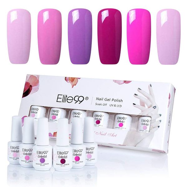 elite99 6pieces/lot uv gel nail polish set purple series enamel gelpolish with gift box nails lacquer semi permanent gel varnish, Red;pink
elite99 6pieces/lot uv gel nail polish set purple series enamel gelpolish with gift box nails lacquer semi permanent gel varnish, Red;pink