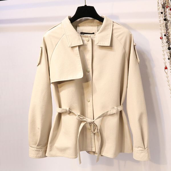 windbreaker slimming pu leather jacket women's short 2019 spring new lace korean temperament leather jacket, Black;brown
windbreaker slimming pu leather jacket women's short 2019 spring new lace korean temperament leather jacket, Black;brown
