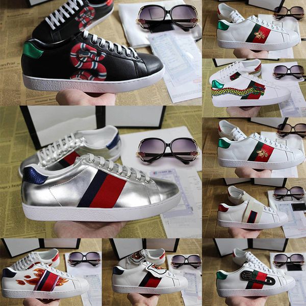 with box stock x designer shoes ace luxury embroidered white tiger bee snake shoes genuine leather designer sneaker mens women casual shoes, Black
with box stock x designer shoes ace luxury embroidered white tiger bee snake shoes genuine leather designer sneaker mens women casual shoes, Black