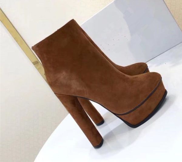 chic women 14cm high heels ankle boots 2018 autumn winter suede platform high heeled boots eu35-41 by586, Black
chic women 14cm high heels ankle boots 2018 autumn winter suede platform high heeled boots eu35-41 by586, Black