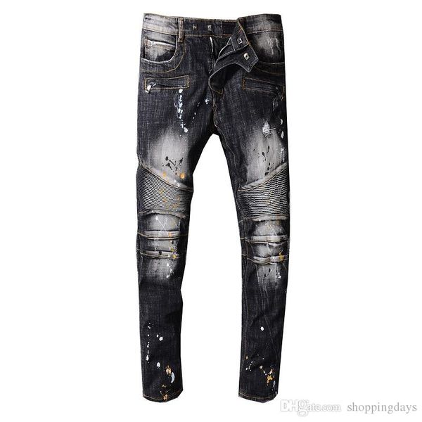 bal mens designer jeans distressed skim pants ripped slim denim motorcycle biker hole hip hop jeans 2019, Blue
bal mens designer jeans distressed skim pants ripped slim denim motorcycle biker hole hip hop jeans 2019, Blue