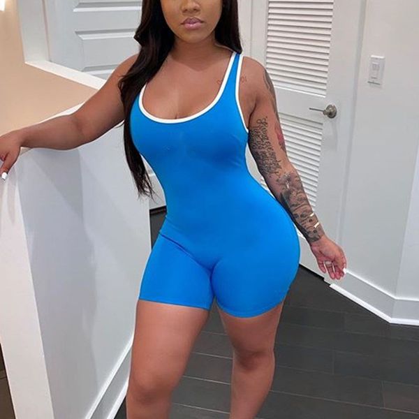 2019 summer round neck bodycon rompers women streetwear casual sleeveless solid jumpsuits playsuits short overalls, Black;white
2019 summer round neck bodycon rompers women streetwear casual sleeveless solid jumpsuits playsuits short overalls, Black;white