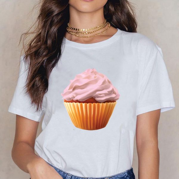 ladies fashion cream cupcakes t-shirt letters trend print t-shirt short-sleeved shirt xl female t-shirt wc03, White
ladies fashion cream cupcakes t-shirt letters trend print t-shirt short-sleeved shirt xl female t-shirt wc03, White