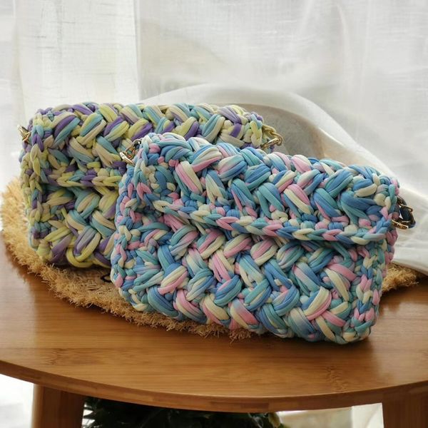 colorful handmade weave women crossbody bags for women chain knitting shoulder bag female hand-woven bags women's bag sac
colorful handmade weave women crossbody bags for women chain knitting shoulder bag female hand-woven bags women's bag sac