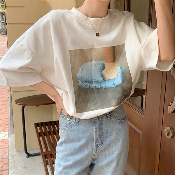 casual oversized print cotton women t-shirt summer short sleeve female t shirt spring white o-neck tees femme
casual oversized print cotton women t-shirt summer short sleeve female t shirt spring white o-neck tees femme