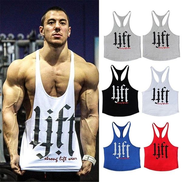 men' summer fitness sporting tank cotton lift print vest sleeveless gym mens workout clothing muscle white yellow, White;black
men' summer fitness sporting tank cotton lift print vest sleeveless gym mens workout clothing muscle white yellow, White;black
