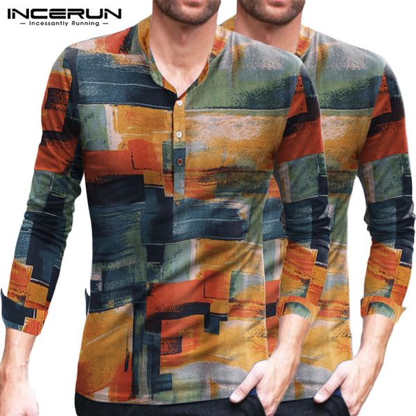 incerun fashion streetwear men chic printed long sleeve stand collar casual shirt retro baggy joker comfort cotton mens blouse, White;black
incerun fashion streetwear men chic printed long sleeve stand collar casual shirt retro baggy joker comfort cotton mens blouse, White;black