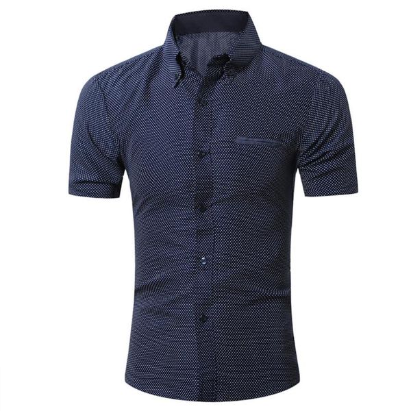 mens dress shirt casual short sleeve shirt business slim fit dot print camisas masculina stylish casual design 2020, White;black
mens dress shirt casual short sleeve shirt business slim fit dot print camisas masculina stylish casual design 2020, White;black