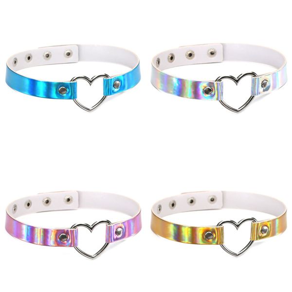 women harajuku handmade laser leather punk choker necklace rock goth leather collar necklace handmade metal heart, Silver
women harajuku handmade laser leather punk choker necklace rock goth leather collar necklace handmade metal heart, Silver