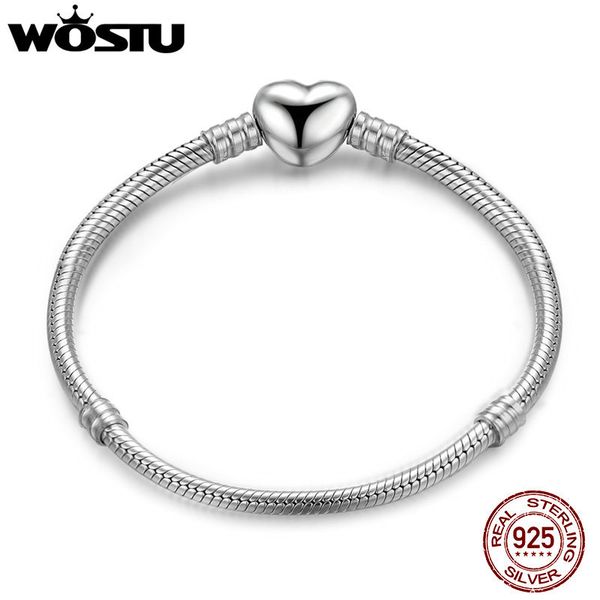 wostu genuine 100% 925 sterling silver love heart bracelet for women fit diy charms beads original fine jewelry gift xchs917, Golden;silver
wostu genuine 100% 925 sterling silver love heart bracelet for women fit diy charms beads original fine jewelry gift xchs917, Golden;silver