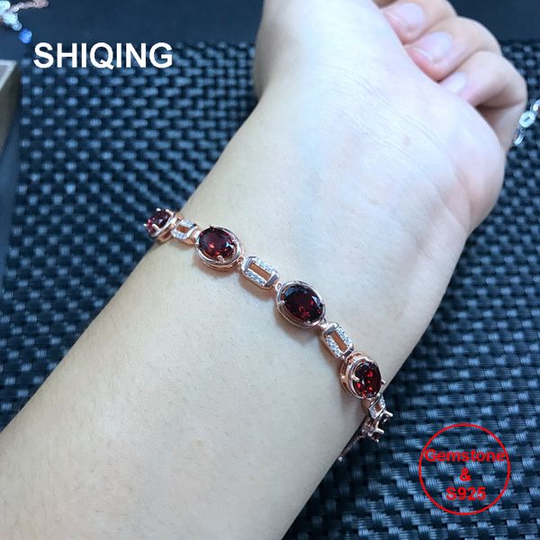 shiqing стерлингового серебра 925 люкс 6 * 8 мм природа красный драгоценный камень гранатовый браслет для женщин, Golden;silver
shiqing стерлингового серебра 925 люкс 6 * 8 мм природа красный драгоценный камень гранатовый браслет для женщин, Golden;silver