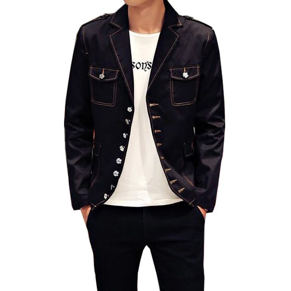 new sale spring fashion brand men blazers slim fit motorcycle cowboy mens denim blue jeans suit jacket blazer suit men, Black;brown
new sale spring fashion brand men blazers slim fit motorcycle cowboy mens denim blue jeans suit jacket blazer suit men, Black;brown