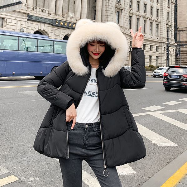 cotton coat women's 2019 new style korean-style loose-fit a version mid-length large fur collar cloak cotton-padded clothes wint, Blue;black
cotton coat women's 2019 new style korean-style loose-fit a version mid-length large fur collar cloak cotton-padded clothes wint, Blue;black