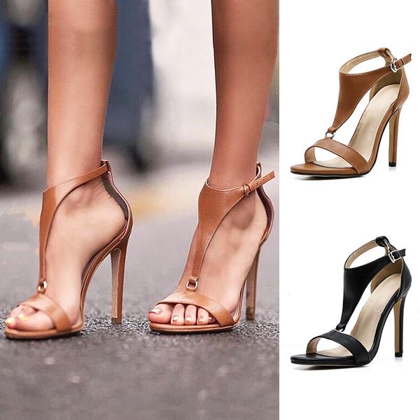 european and american-style womans sandals fashion summer new solid color party high-heel fish-mouth black shoes 11cm
european and american-style womans sandals fashion summer new solid color party high-heel fish-mouth black shoes 11cm