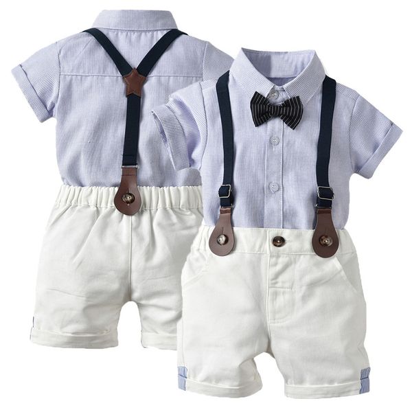 onto-mato baby boys clothes gentleman turndown collar bow tie striped t-shirt +shorts overalls outfits toddler clothing#1967, White
onto-mato baby boys clothes gentleman turndown collar bow tie striped t-shirt +shorts overalls outfits toddler clothing#1967, White