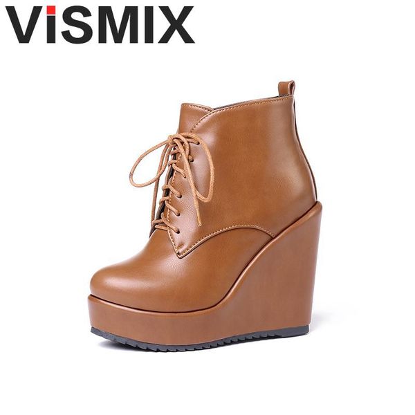 2018 fashion autumn winter boots women round toe ankle boots lacp-up keep warm wedges shoes for women large plus size 32-43, Black
2018 fashion autumn winter boots women round toe ankle boots lacp-up keep warm wedges shoes for women large plus size 32-43, Black