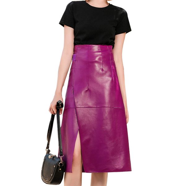 skirts women long solid irregular split genuine sheepskin leather empire a line casual skirt, Black
skirts women long solid irregular split genuine sheepskin leather empire a line casual skirt, Black