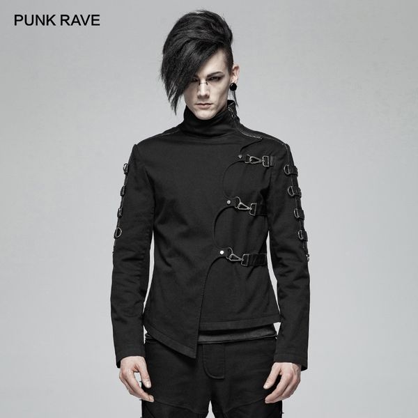 punk rave new men's punk handsome asymmetric twill short coat fashion casual jacket both sides sleeve stitching the pu leather, Black;brown
punk rave new men's punk handsome asymmetric twill short coat fashion casual jacket both sides sleeve stitching the pu leather, Black;brown