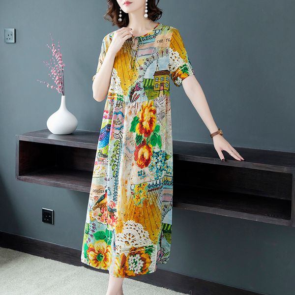 vestidos spring summer lady elegant multicolor retro print dresses faux silk women casual dress, Black;gray
vestidos spring summer lady elegant multicolor retro print dresses faux silk women casual dress, Black;gray
